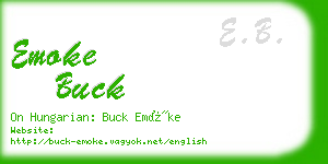 emoke buck business card